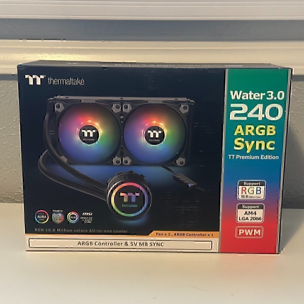 Thermaltake Water 3.0 240 ARGB Sync Liquid CPU Cooler – Brand New!